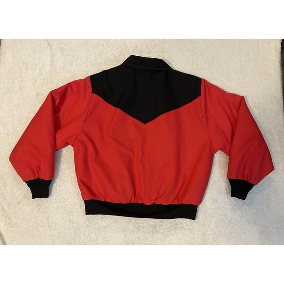 Vintage Canyon Guide Outfitters Bomber Jacket Mens L Aztec Blanket Lined Red - Picture 12 of 16